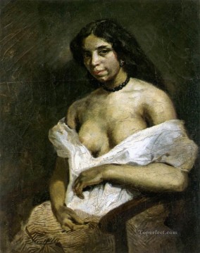 Eugene Delacroix Painting - Aspasia Romantic Eugene Delacroix